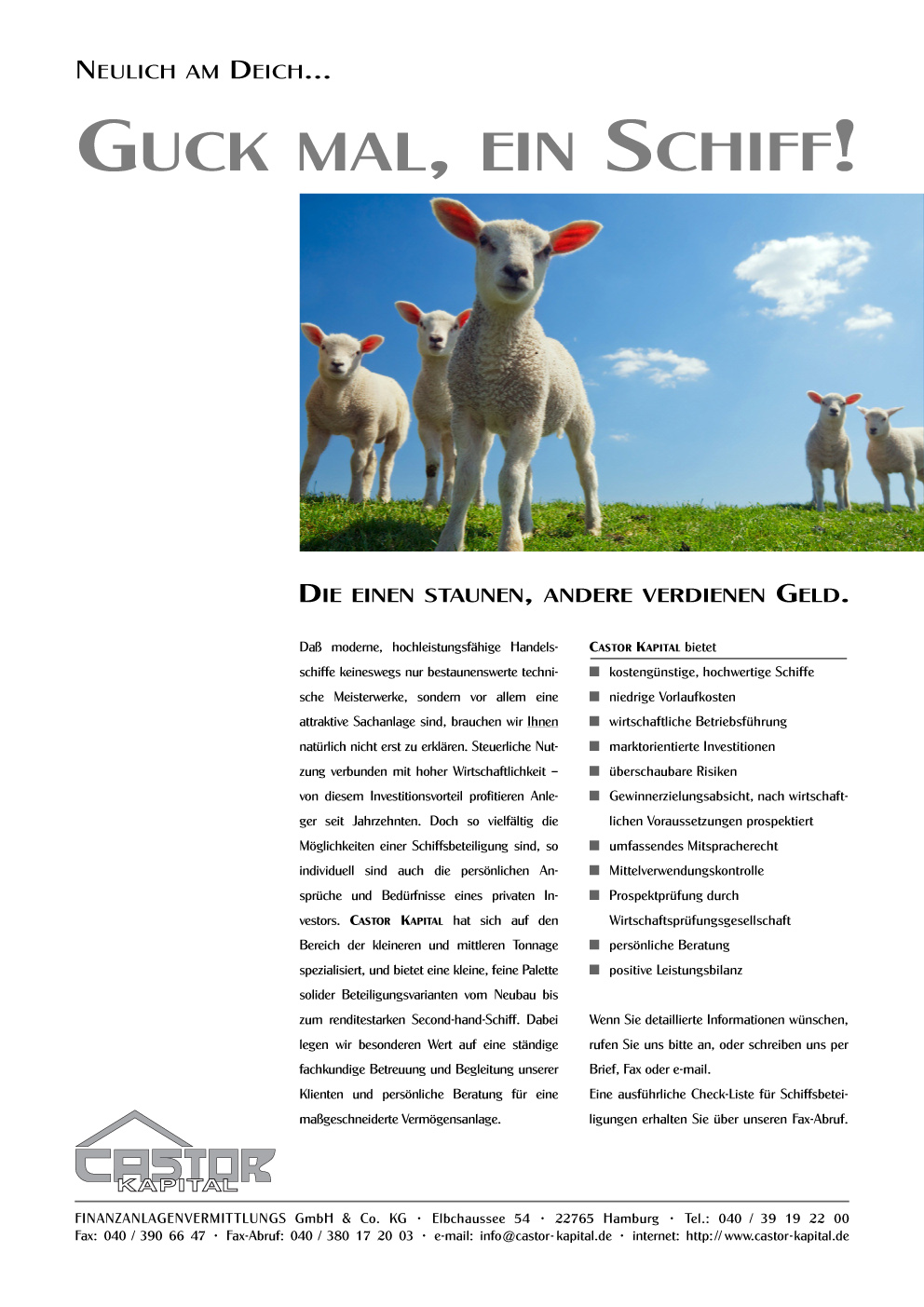 Abbildung Castor-Anzeige Motiv Schafe