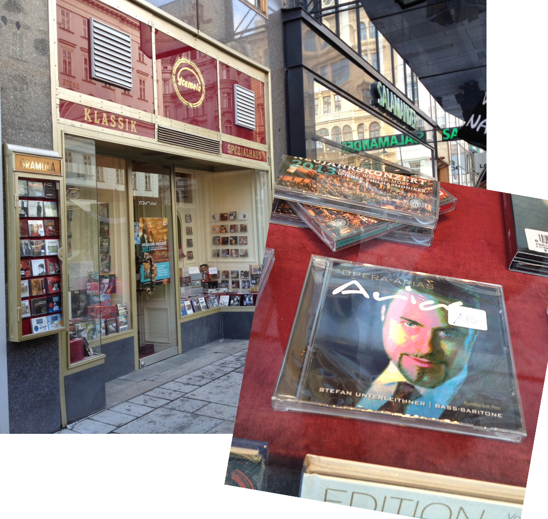 Schaufenster Geschäft Gramola am Graben