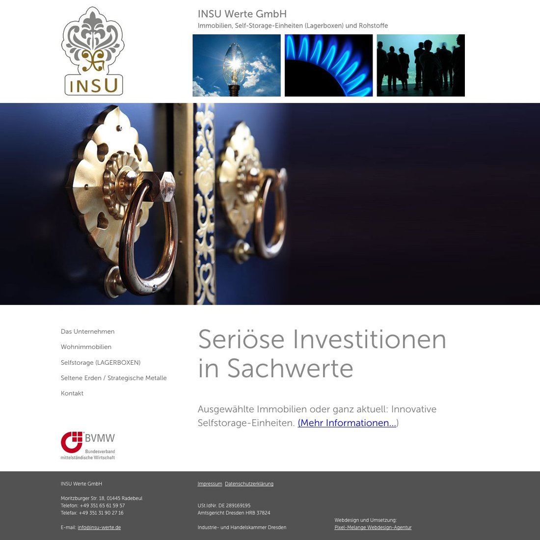 Webdesign der INSU-Website