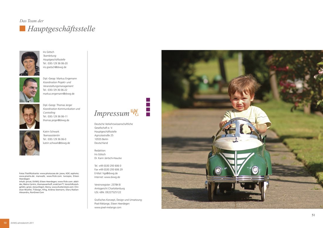 DVWG-Jahresbericht 2011, beispielhafte Innenseite