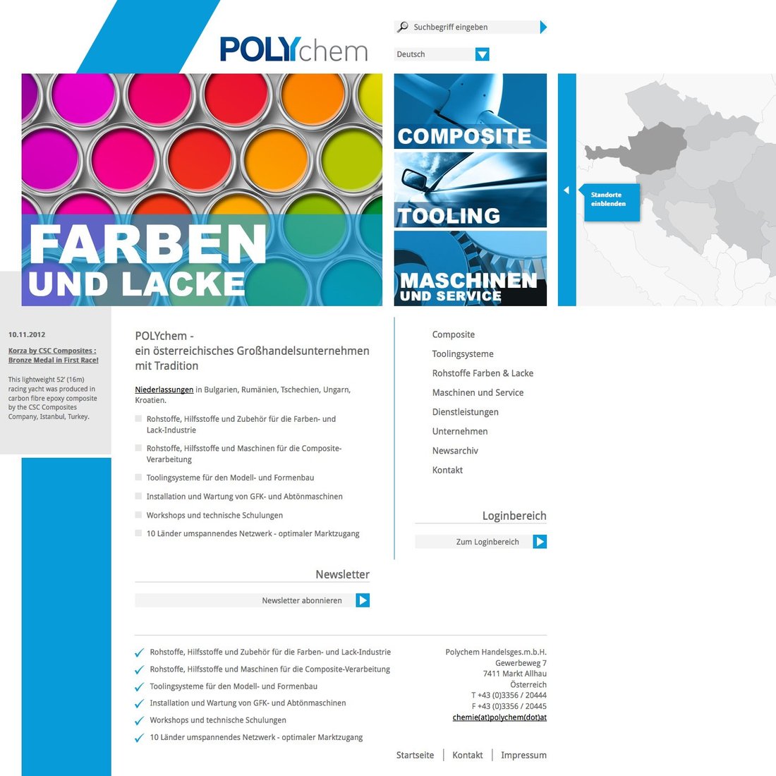 Webdesign Polychem Group Website
