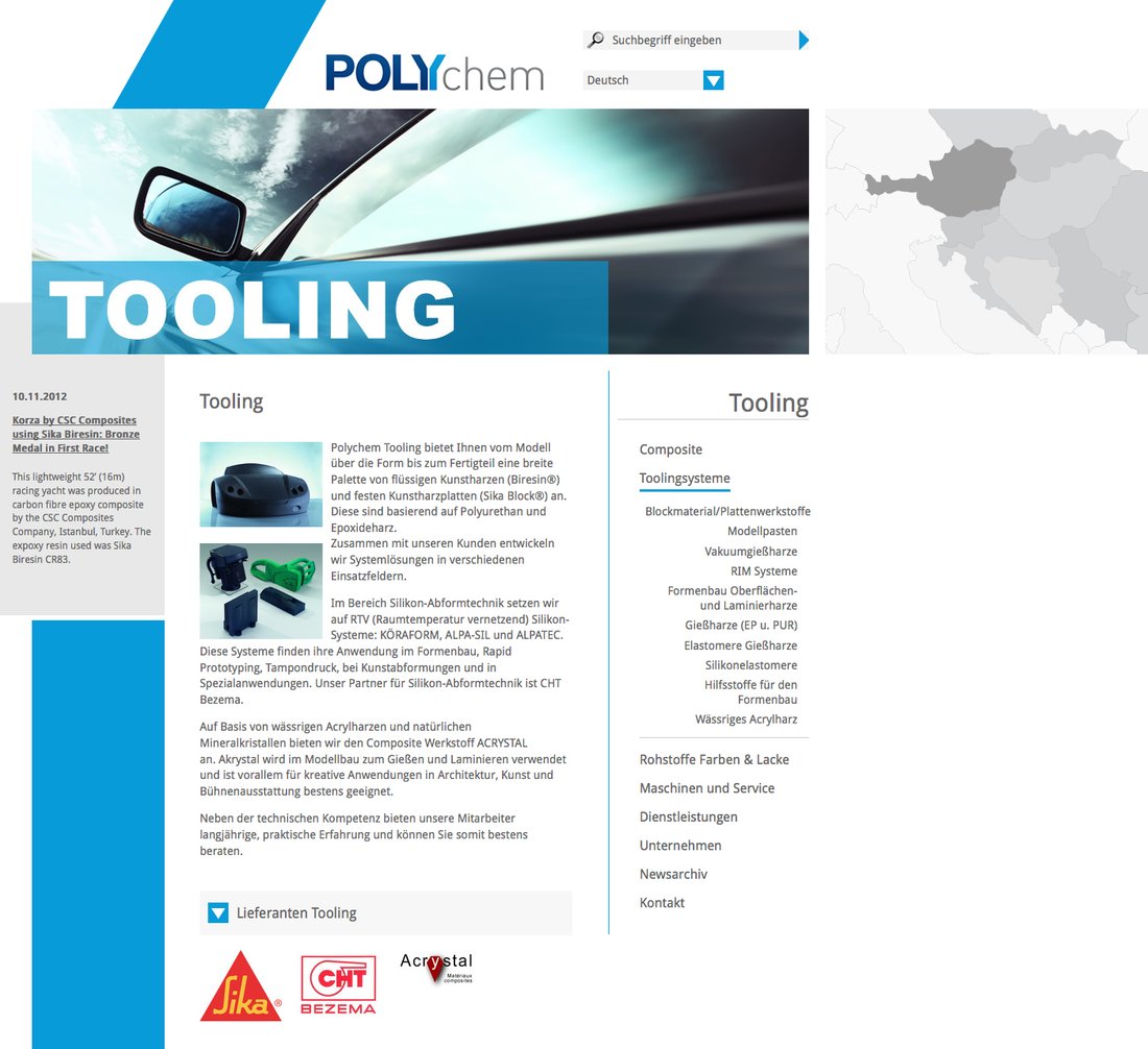 Webdesign Rubrik Tooling