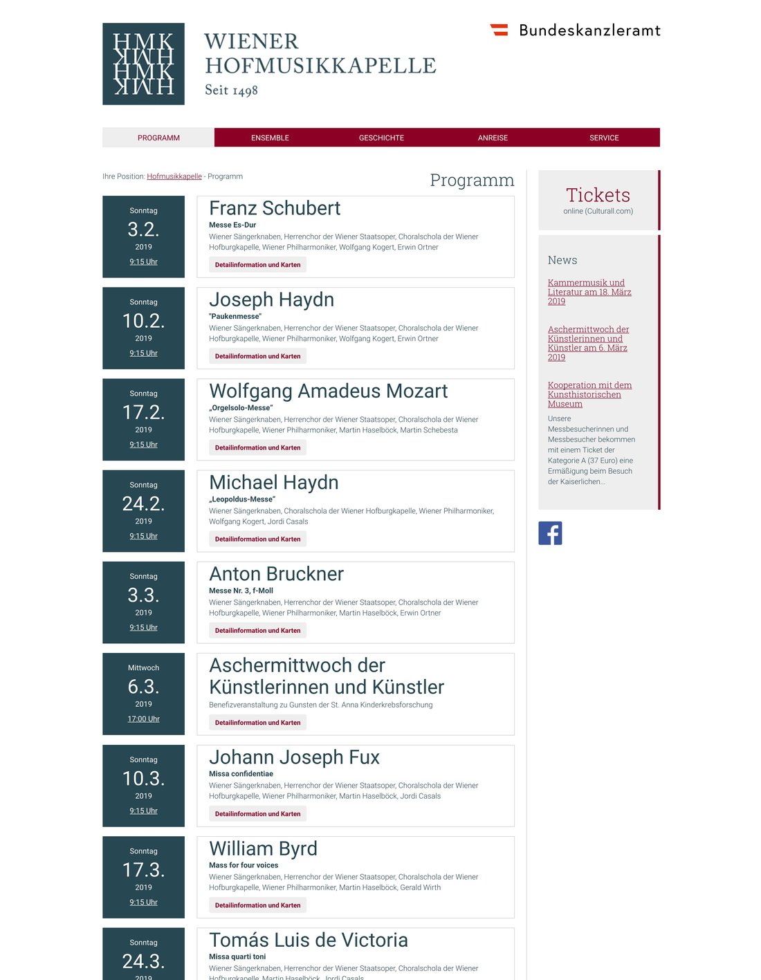 Webdesign Programmansicht