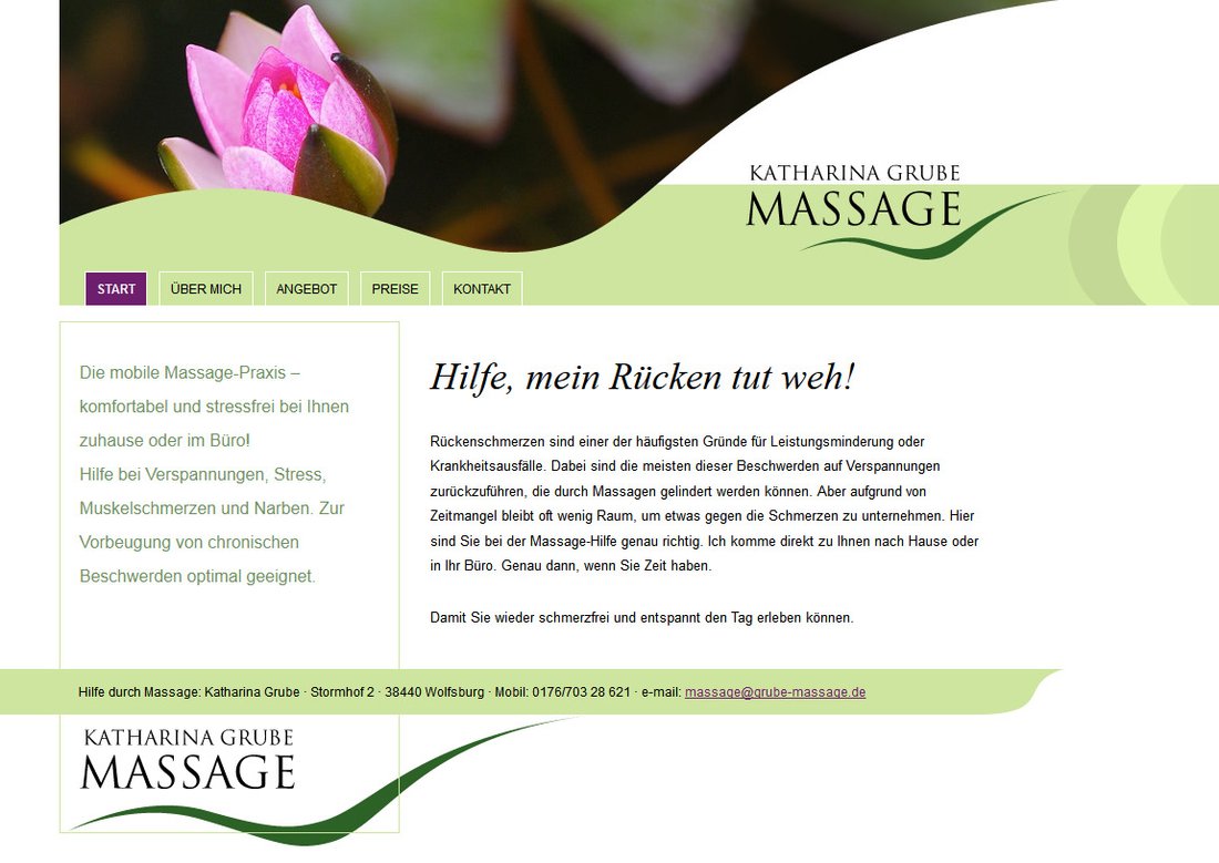 Mobile Massage Hamburg Online Web Agentur Wien